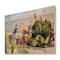 Designart - View of Old Polish City In Nature - Traditional Print on Natural Pine Wood